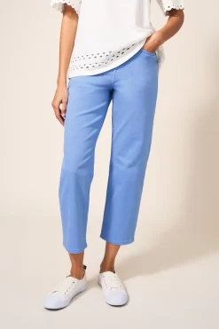 White Stuff Blue Blake Straight Crop Jeans