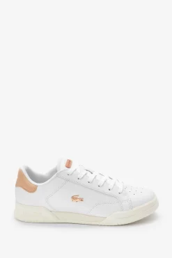 Lacoste White Twin Serve Trainers