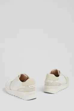 LK Bennett Natural Tatiana Leather And Suede Trainers -Roman Store T74818s3 scaled