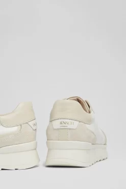 LK Bennett Natural Tatiana Leather And Suede Trainers -Roman Store T74818s4 scaled