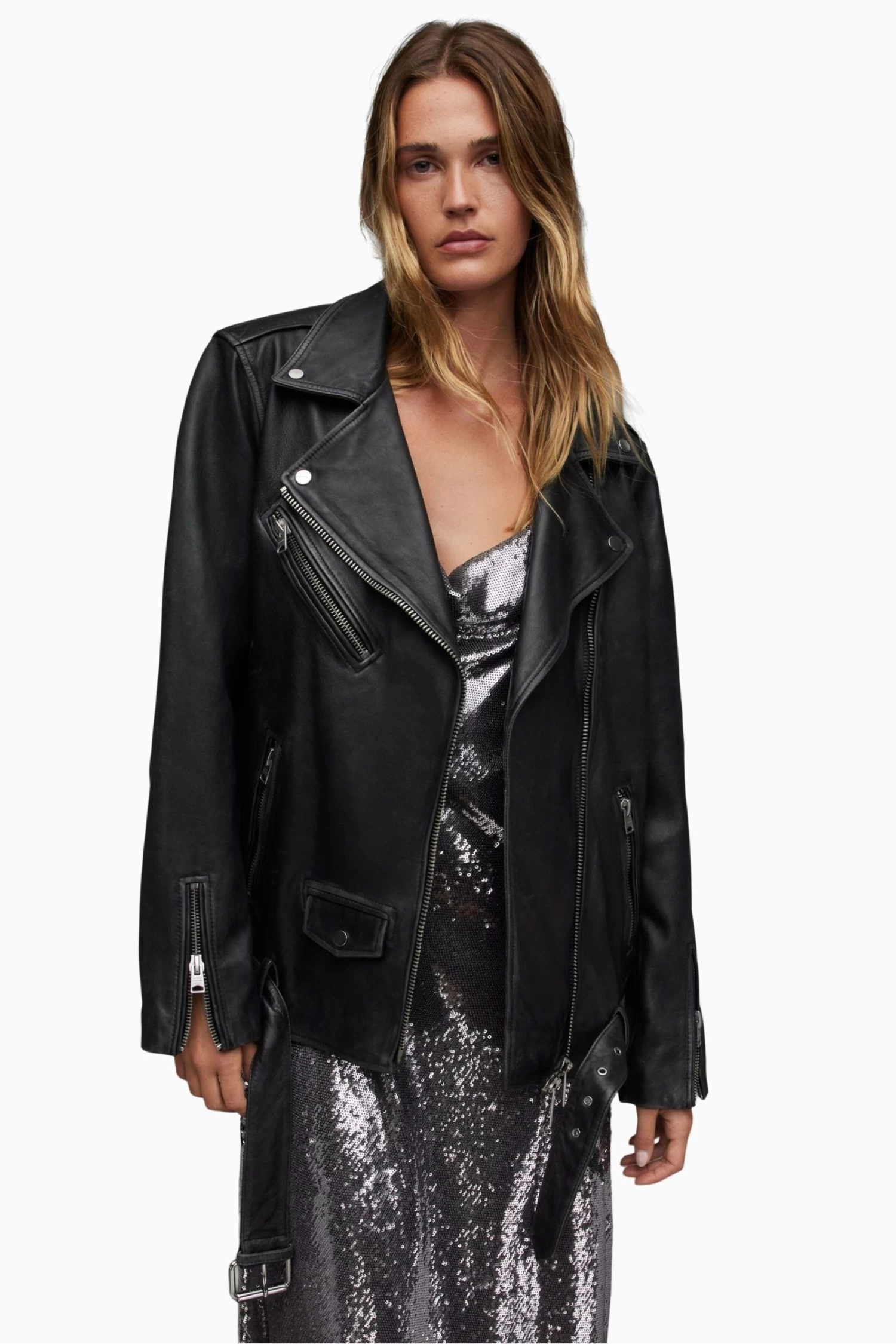 AllSaints Black Billie Biker Jacket 1 AllSaints Black Billie Biker Jacket