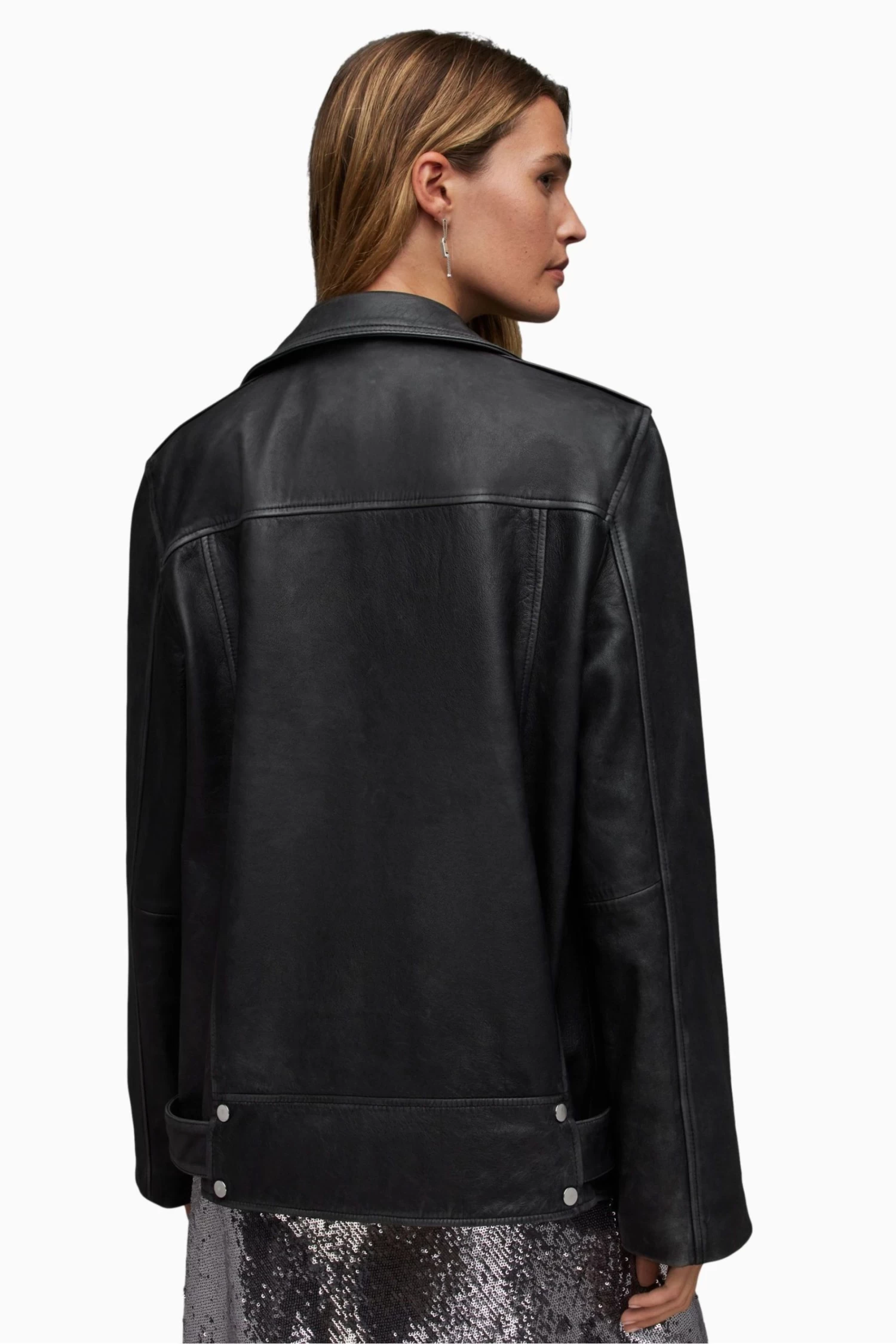 AllSaints Black Billie Biker Jacket 2 AllSaints Black Billie Biker Jacket - Image 2
