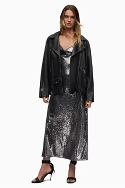 AllSaints Black Billie Biker Jacket 9 AllSaints Black Billie Biker Jacket -Roman Store T85358s3 scaled