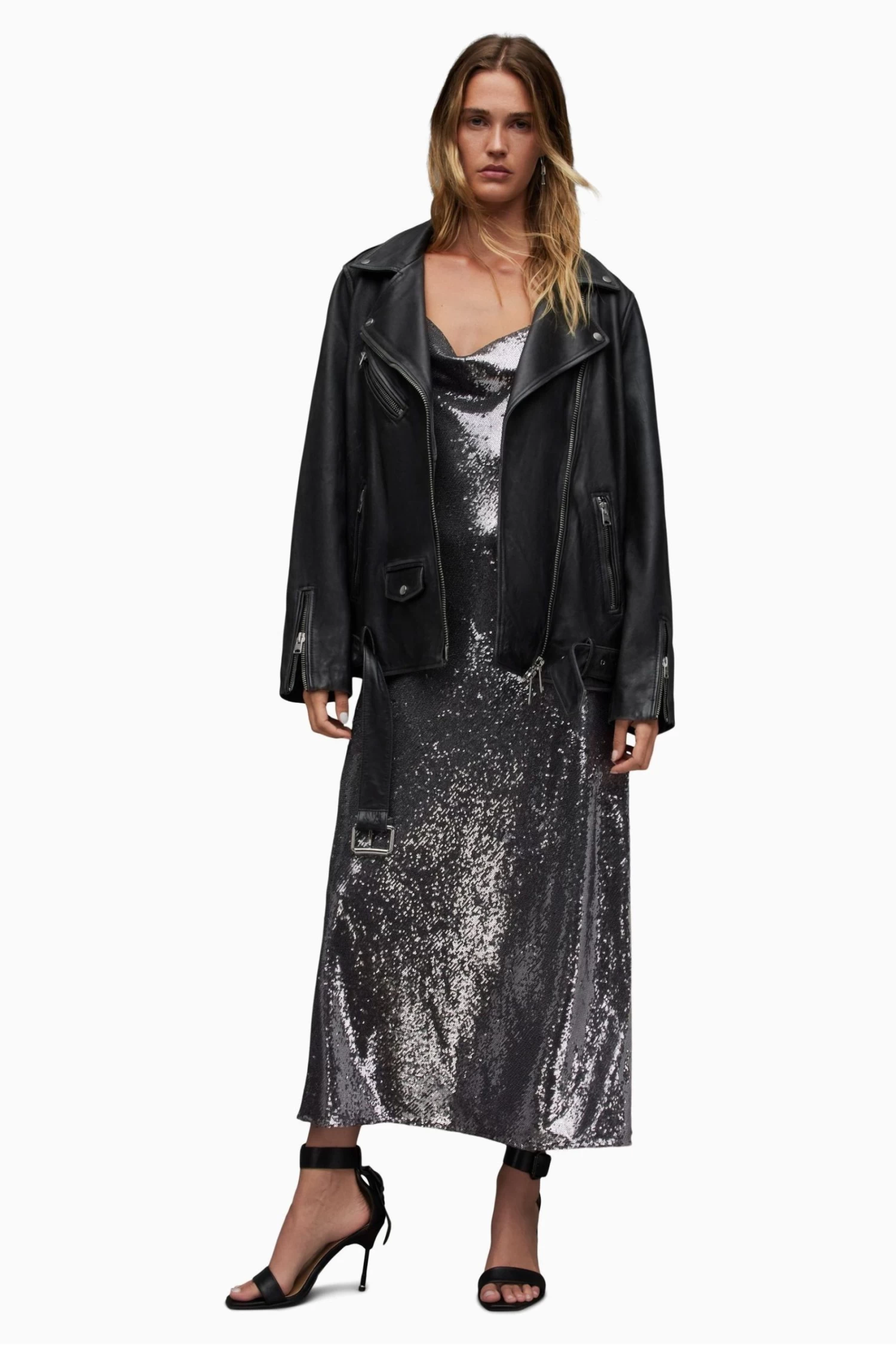 AllSaints Black Billie Biker Jacket 3 AllSaints Black Billie Biker Jacket - Image 3