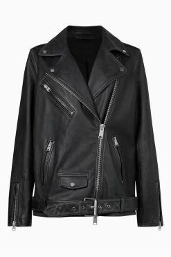 AllSaints Black Billie Biker Jacket 12 AllSaints Black Billie Biker Jacket -Roman Store T85358s6 scaled