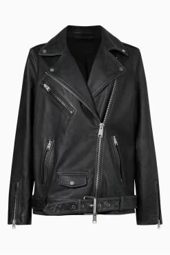 AllSaints Black Billie Biker Jacket 13 AllSaints Black Billie Biker Jacket -Roman Store T85358s7 scaled
