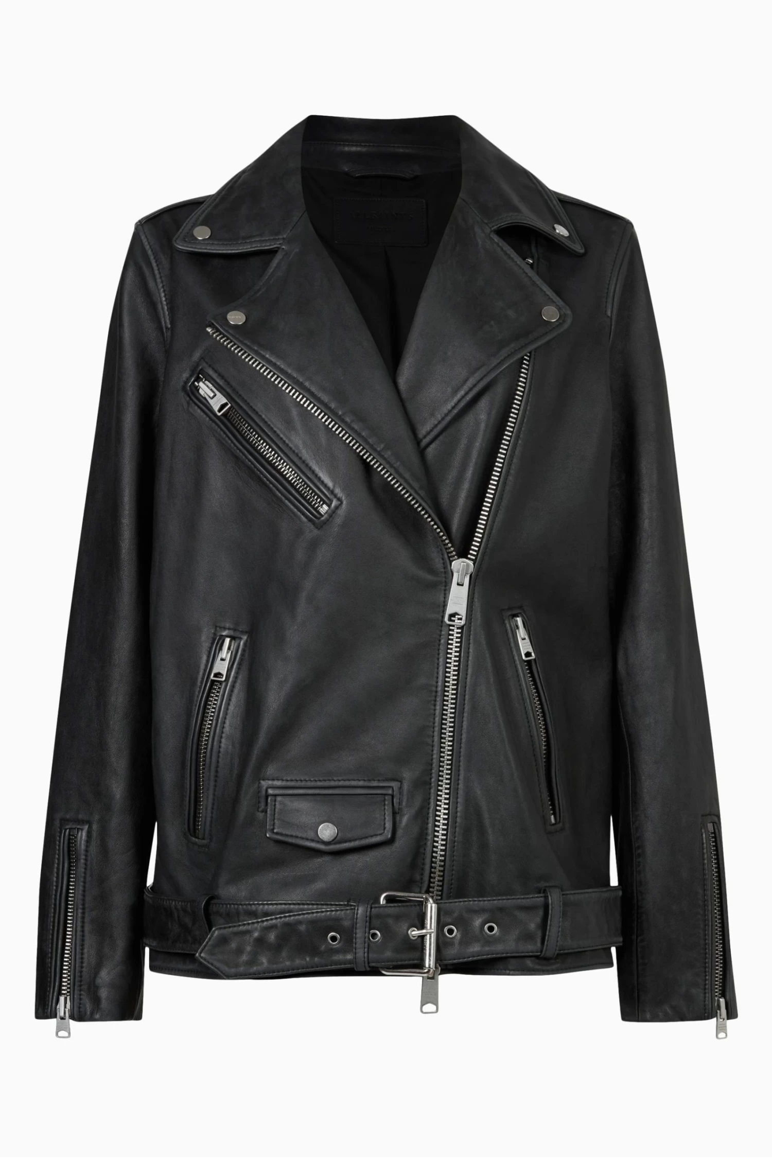 AllSaints Black Billie Biker Jacket 7 AllSaints Black Billie Biker Jacket - Image 7