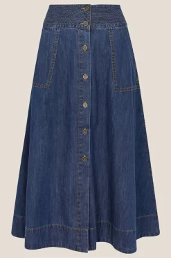 Monsoon Blue Bryton Denim A-Line Midi Skirt 7 Monsoon Blue Bryton Denim A-Line Midi Skirt -Roman Store T89053s4 scaled