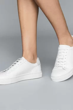 Reiss Magda Mule Leather Trainers