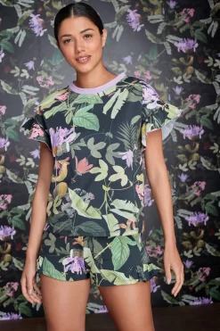 Next Black And Lilac Floral B By Ted Baker Cotton Jersey Shorts Set -Roman Store U16906s3 scaled