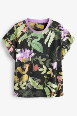 Next Black And Lilac Floral B By Ted Baker Cotton Jersey Shorts Set -Roman Store U16906s9 scaled