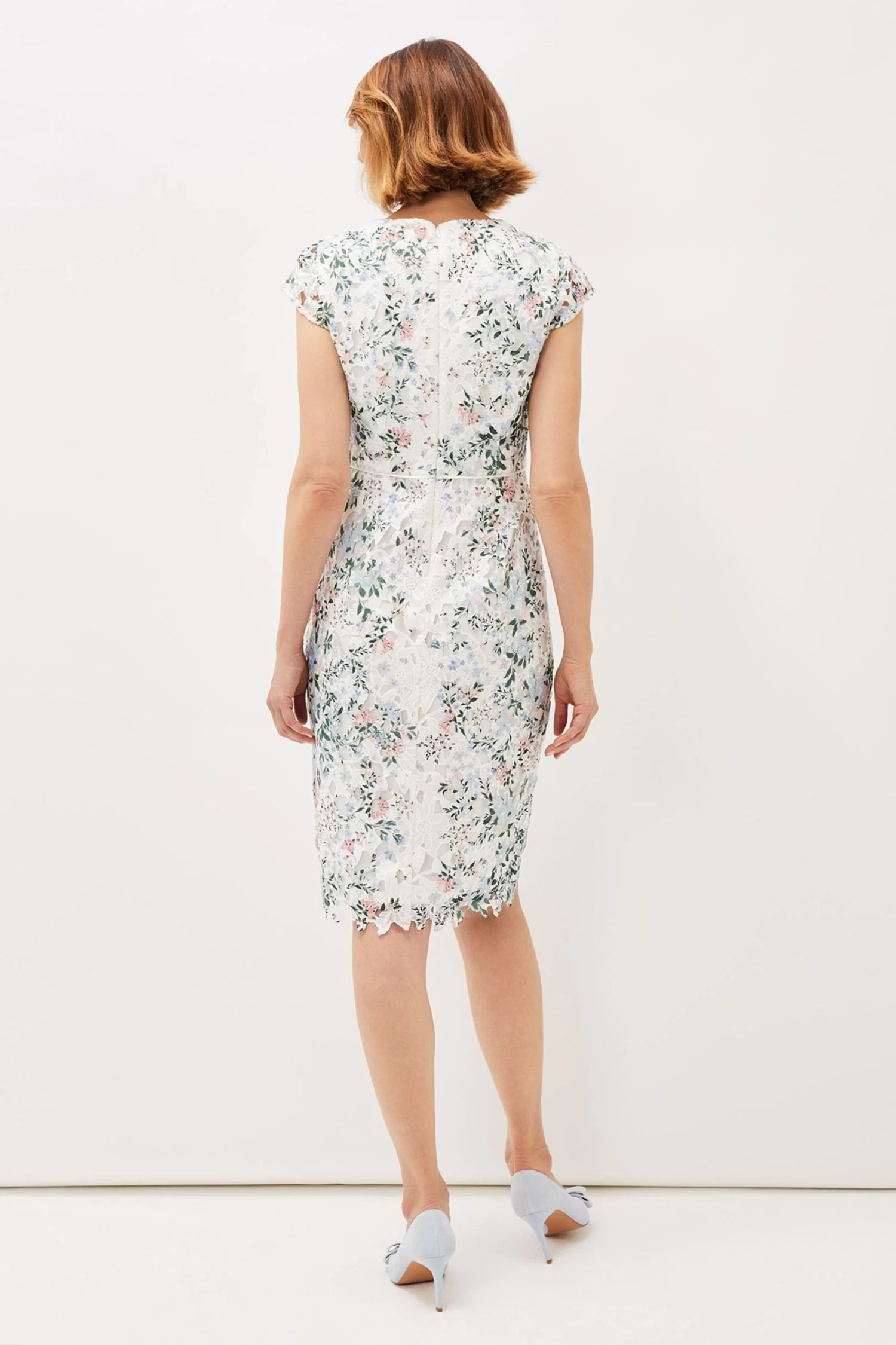 Phase Eight Franky Cream Floral Lace Fitted Dress 2 Phase Eight Franky Cream Floral Lace Fitted Dress - Image 2