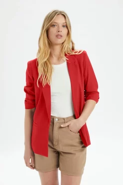 Soaked In Luxury Red Shirley Blazer