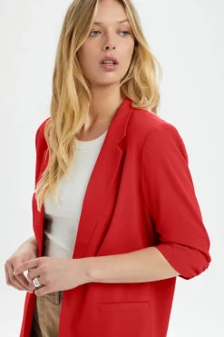 Soaked In Luxury Red Shirley Blazer -Roman Store U69849s4 scaled